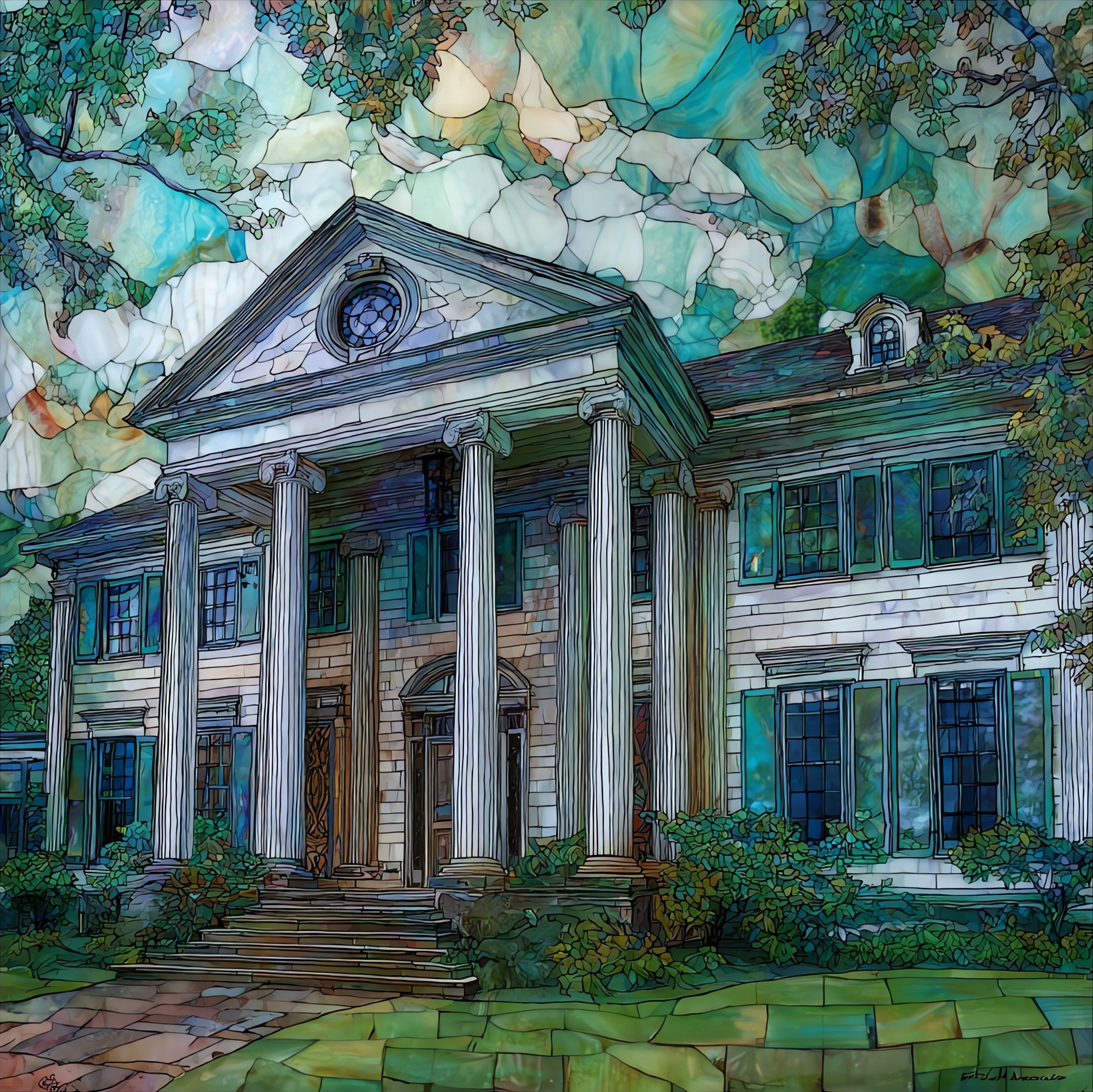 the Hill-Stead Museum in — ceramic art tile