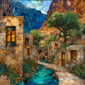 the center of Supai Village near — ceramic art tile