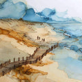 the Sea Bright dune jetty — ceramic art tile