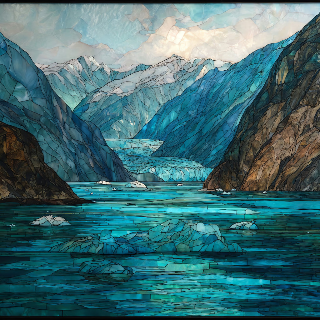 Dawes Glacier — ceramic art tile