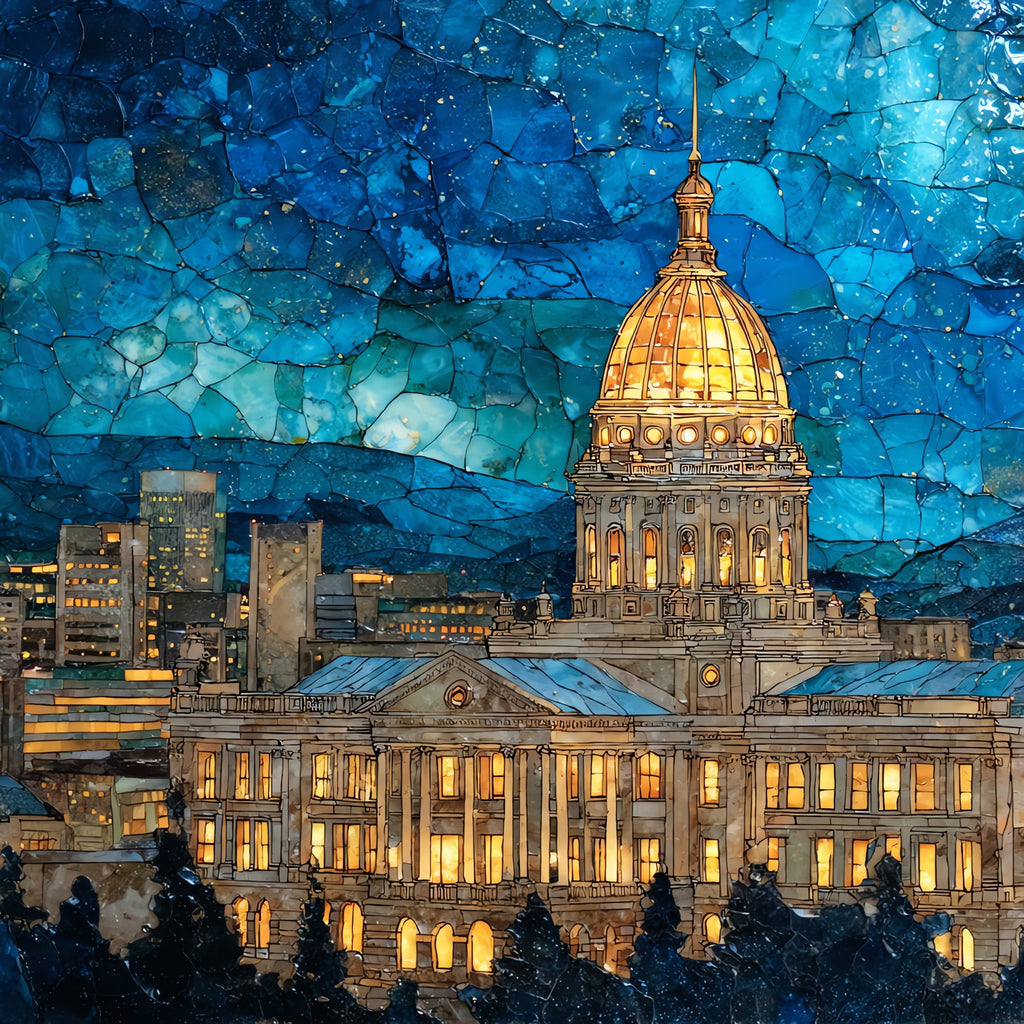 Colorado State Capitol facade Denver Metro — ceramic art tile