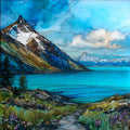 Mount Marathon over Seward — ceramic art tile