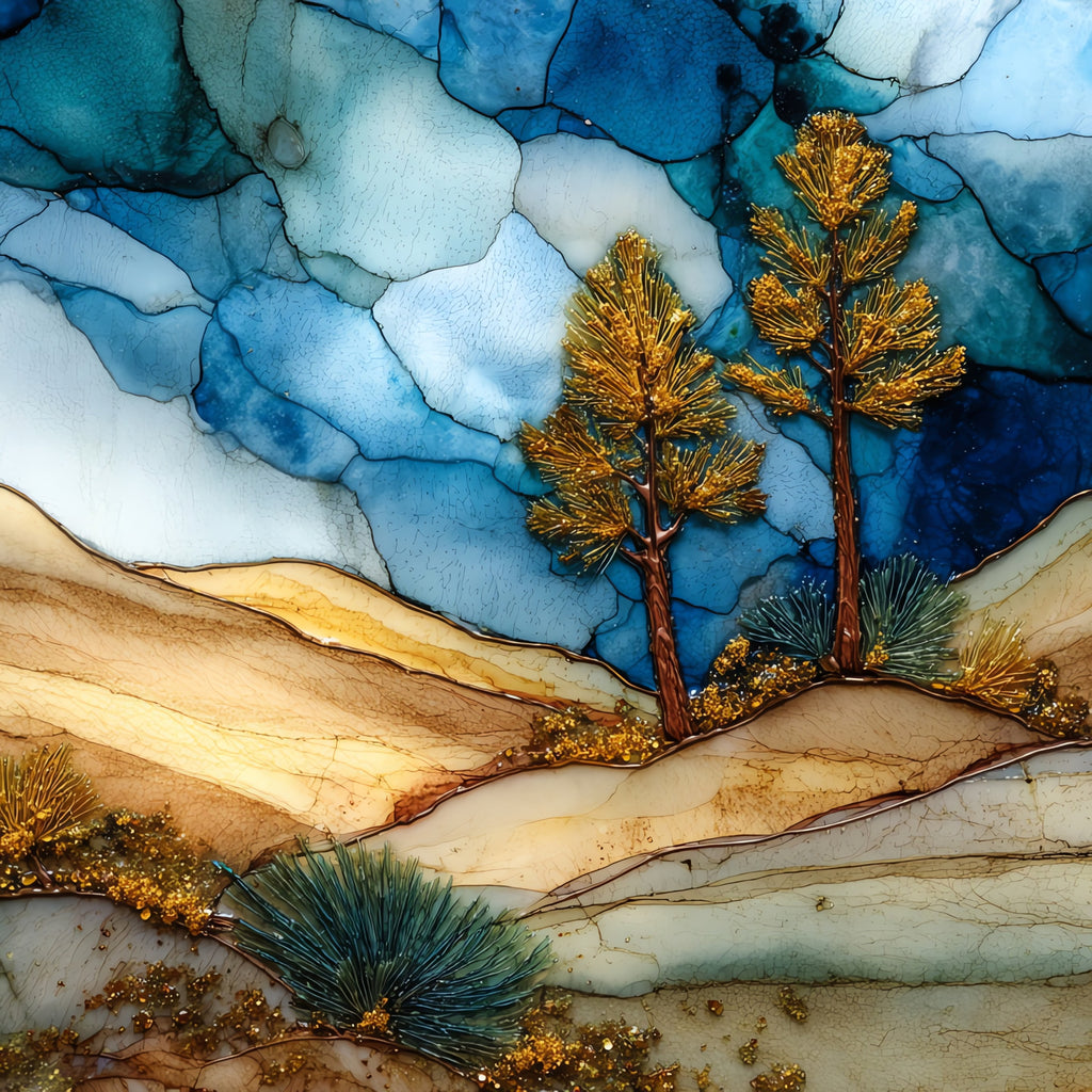 the Lost Forest sand dunes — ceramic art tile