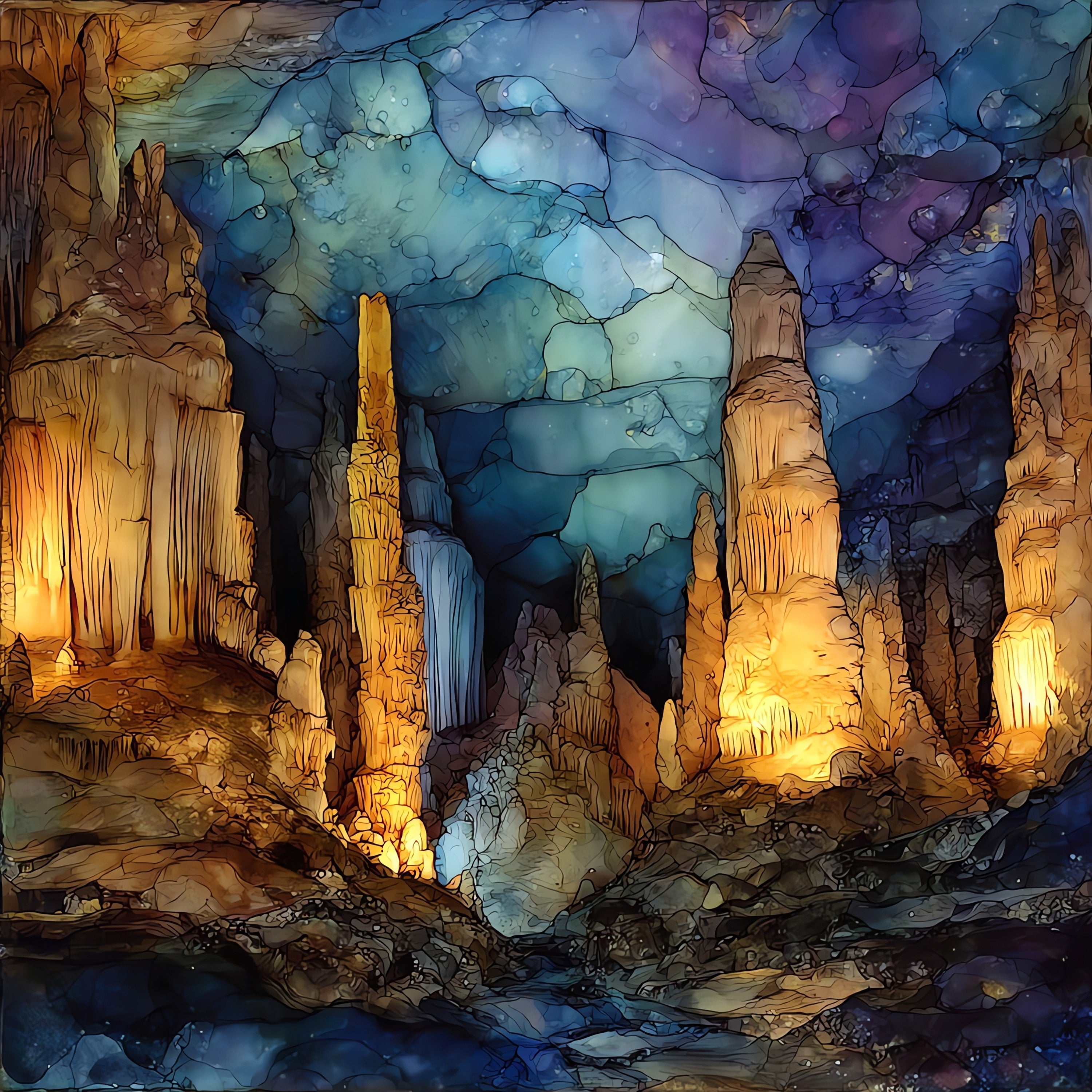Raccoon Mountain Caverns near — ceramic art tile