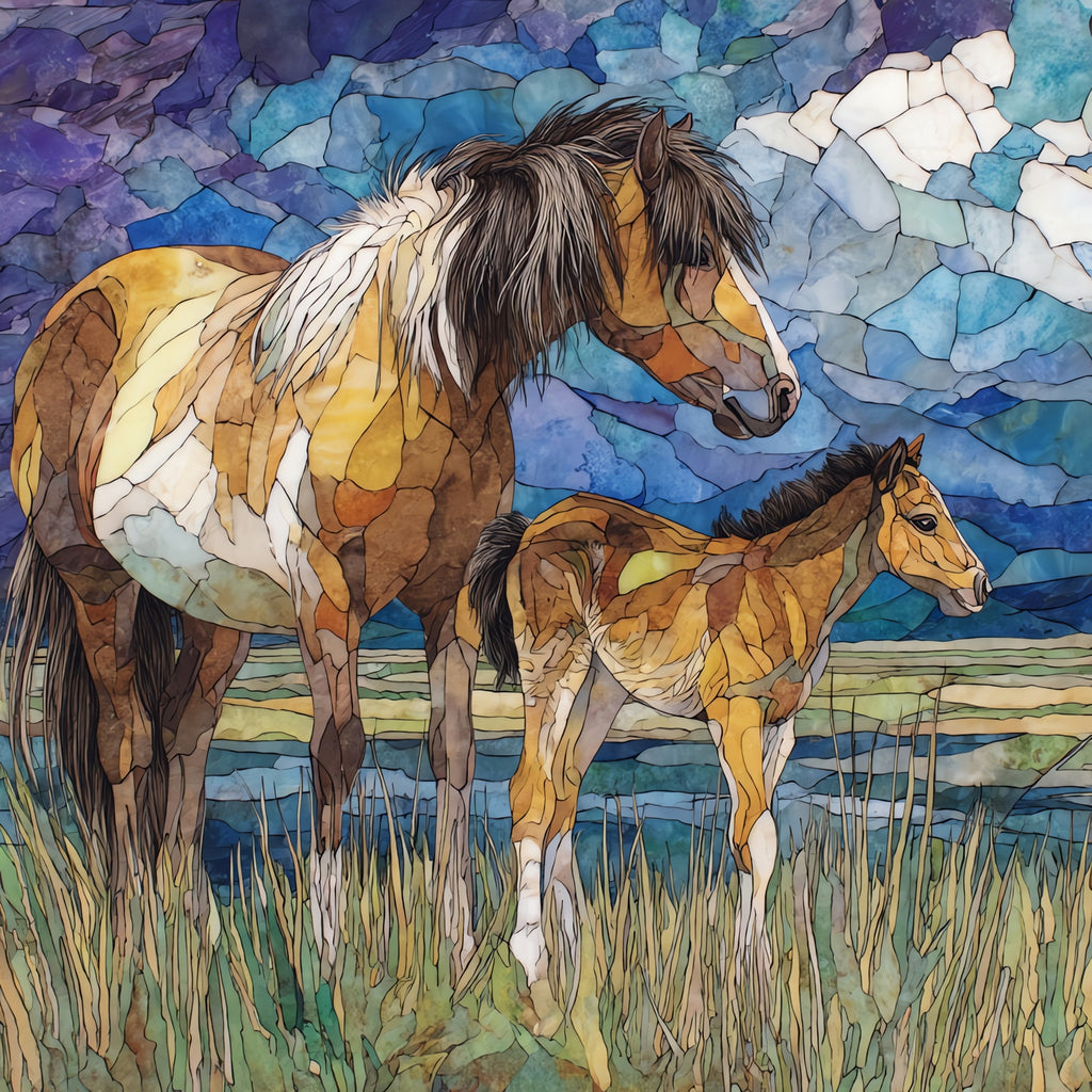 a Chincoteague pony foal — ceramic art tile