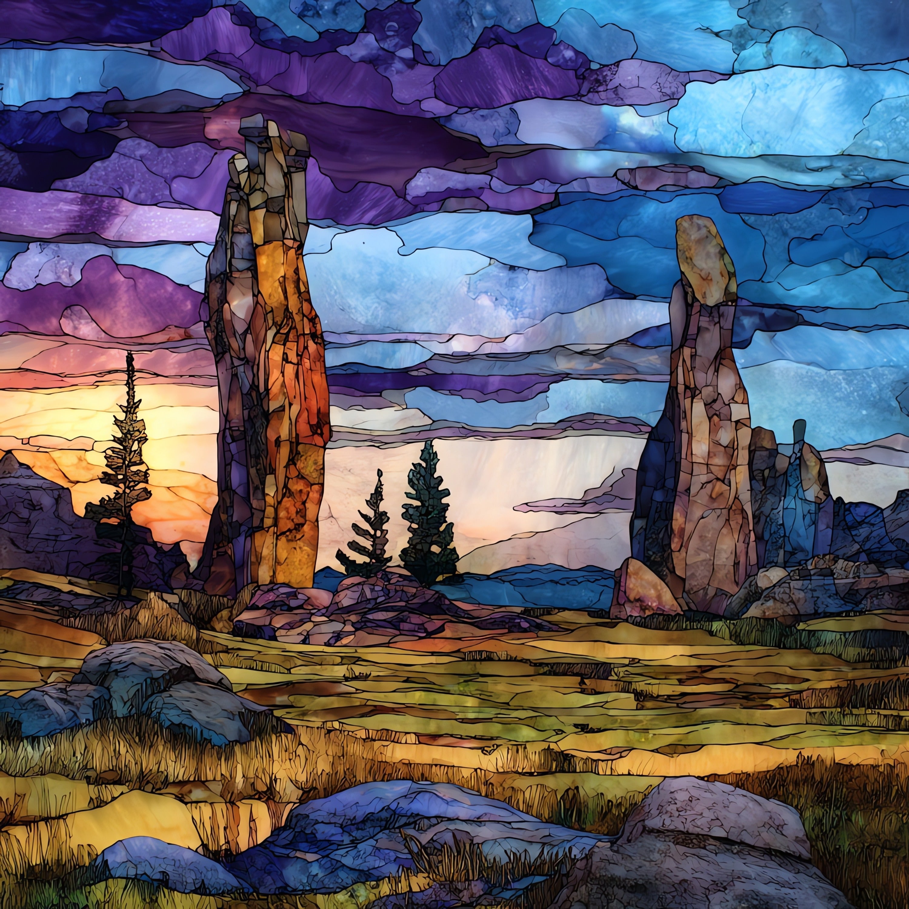 Medicine Rocks State Park — ceramic art tile