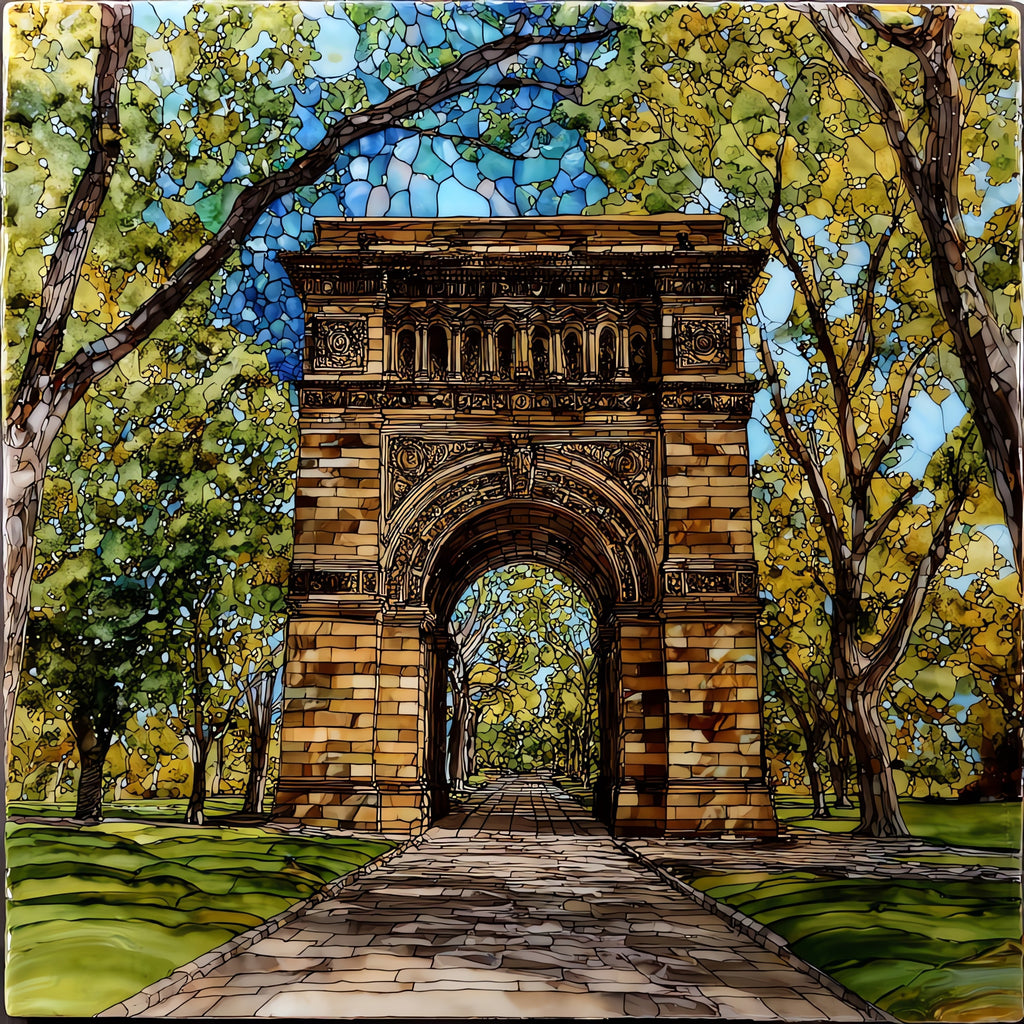 The Bushnell Park Soldiers and Sailors Arch Ceramic Wall — ceramic art tile