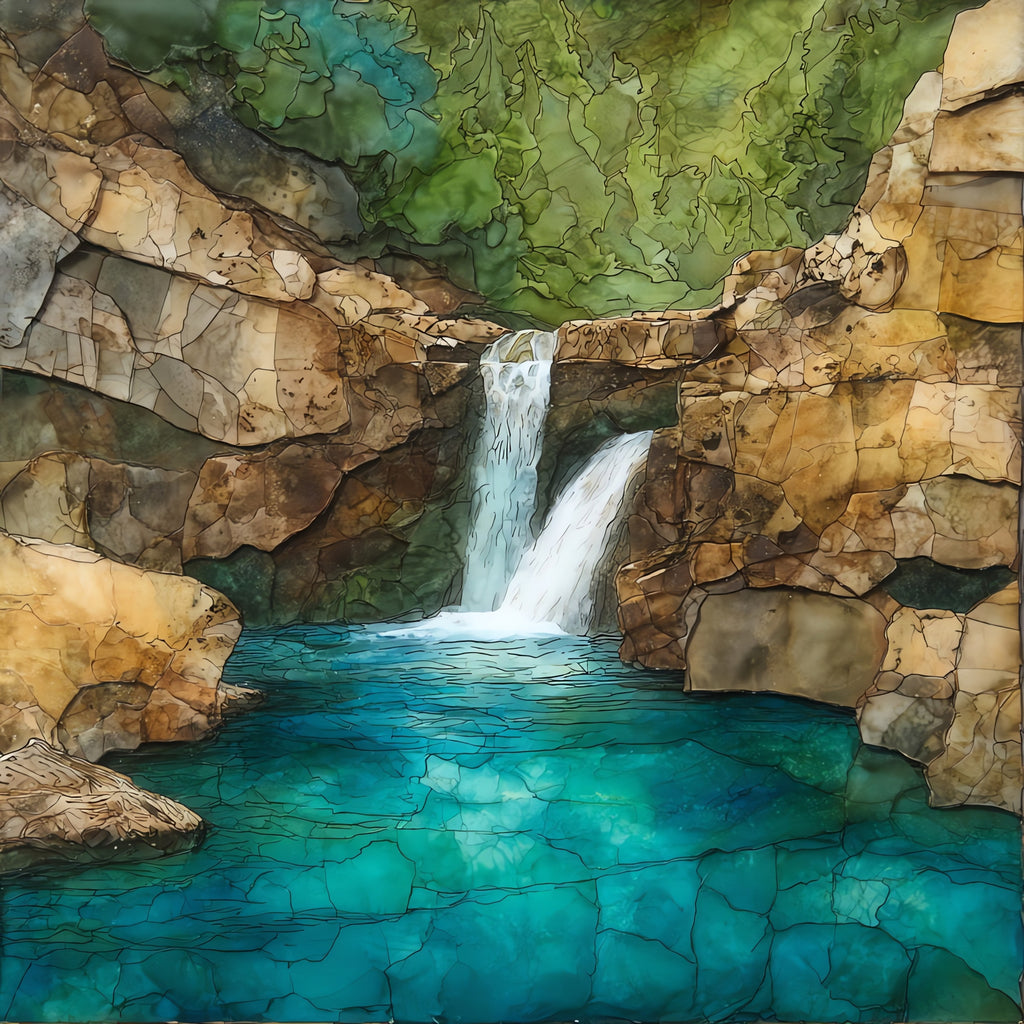 Natural Falls State Park — ceramic art tile