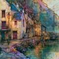old fisherman's cottages stepping — ceramic art tile