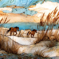 an Assateague Island campground — ceramic art tile