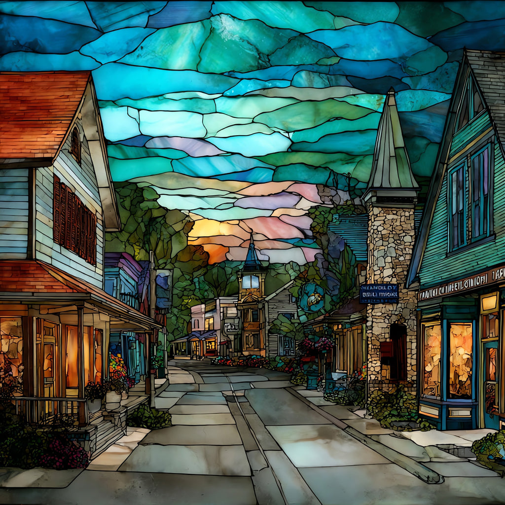 Suttons Bay Main Street — ceramic art tile