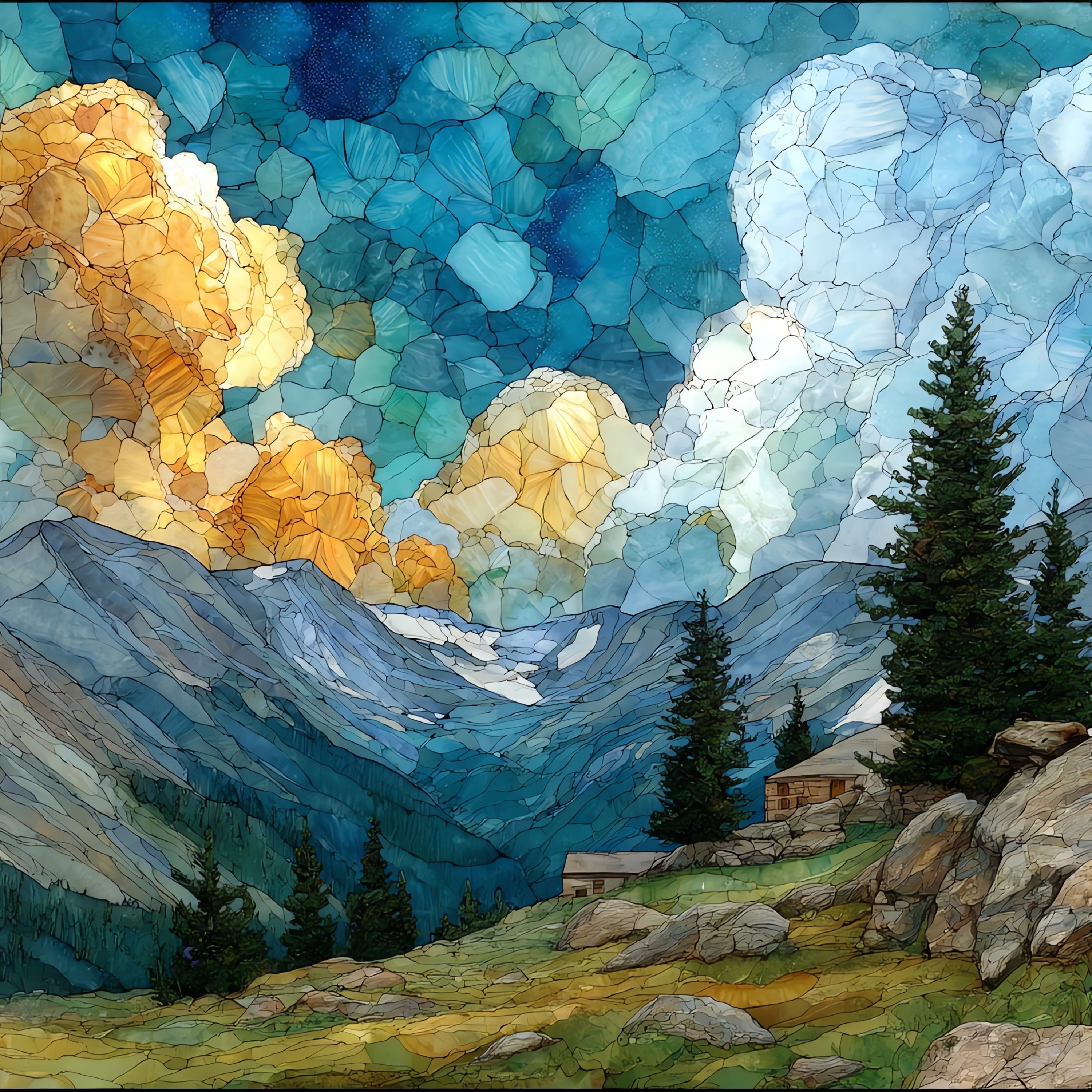 the Alpine Visitor Center — ceramic art tile