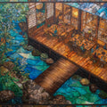 Kibune River Dining Floor — ceramic art tile