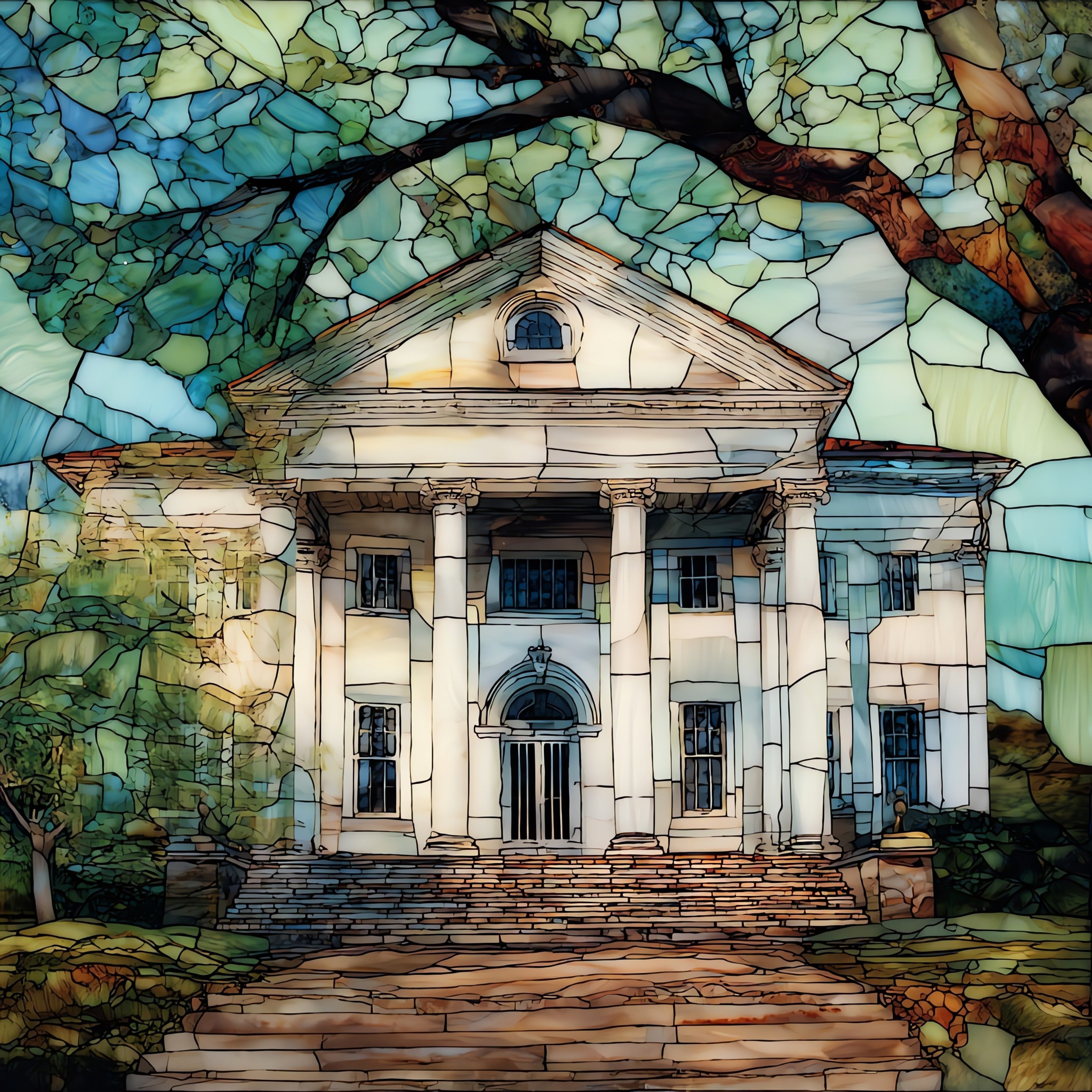 Old Queens — ceramic art tile