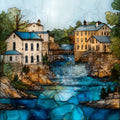 the Lower Falls of Otter Creek — ceramic art tile