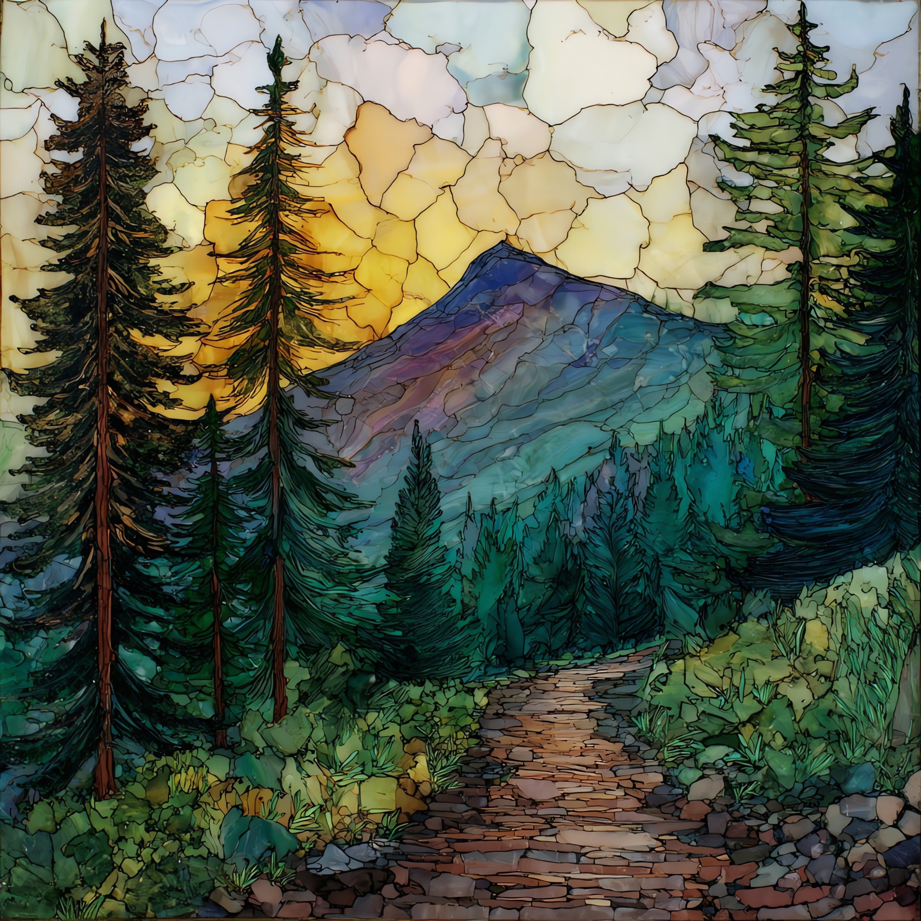 Mount Rogers summit — ceramic art tile