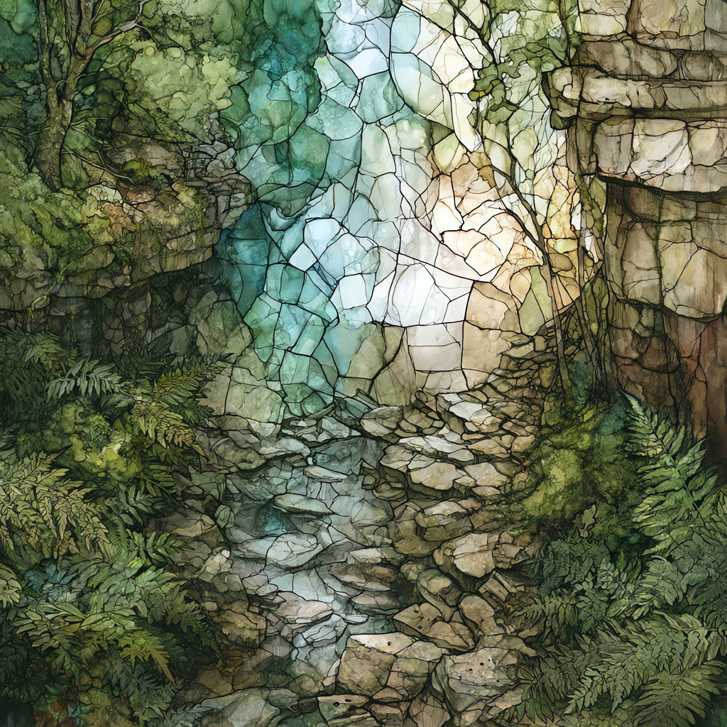 Cave River Valley Park — ceramic art tile