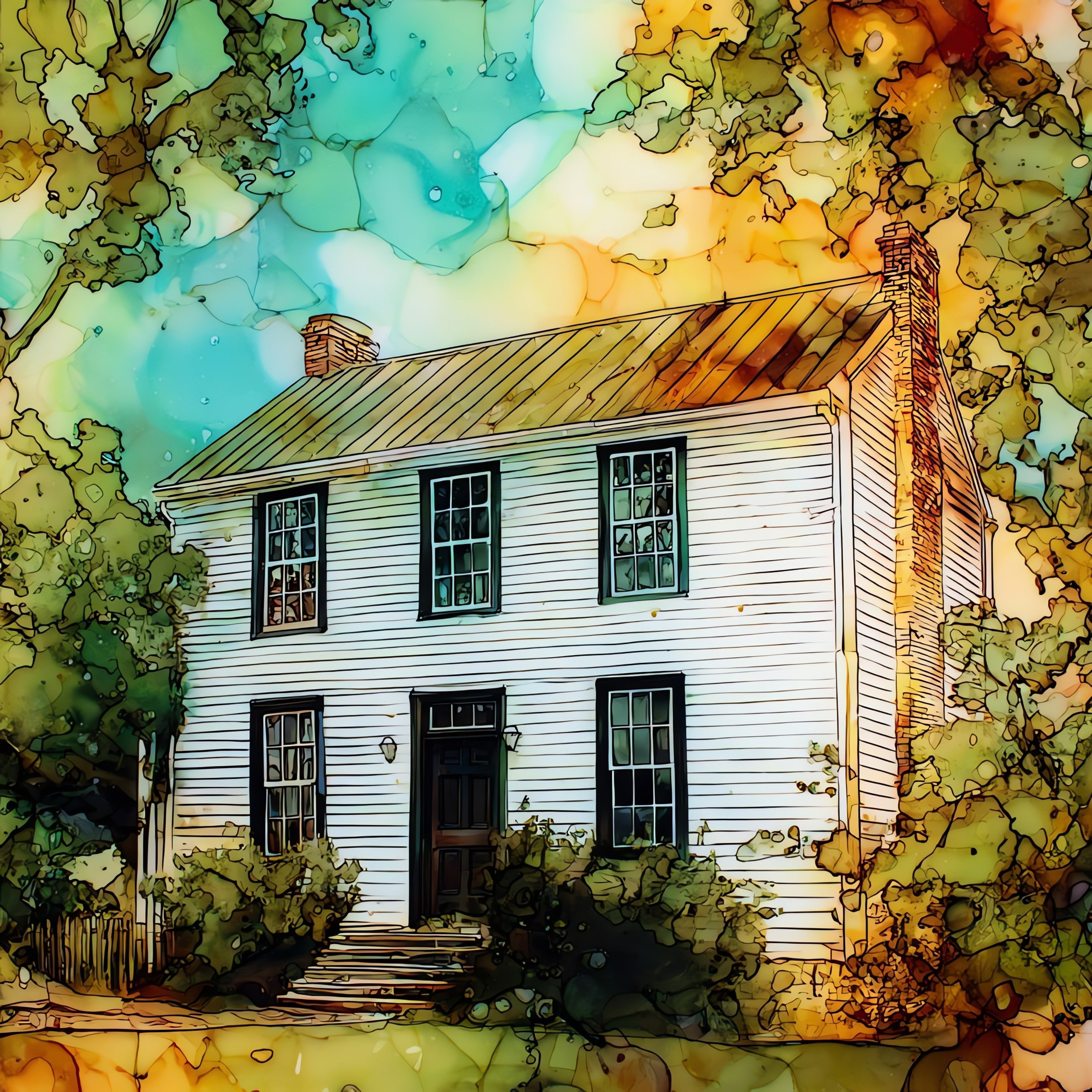 the Elvis Presley Birthplace — ceramic art tile