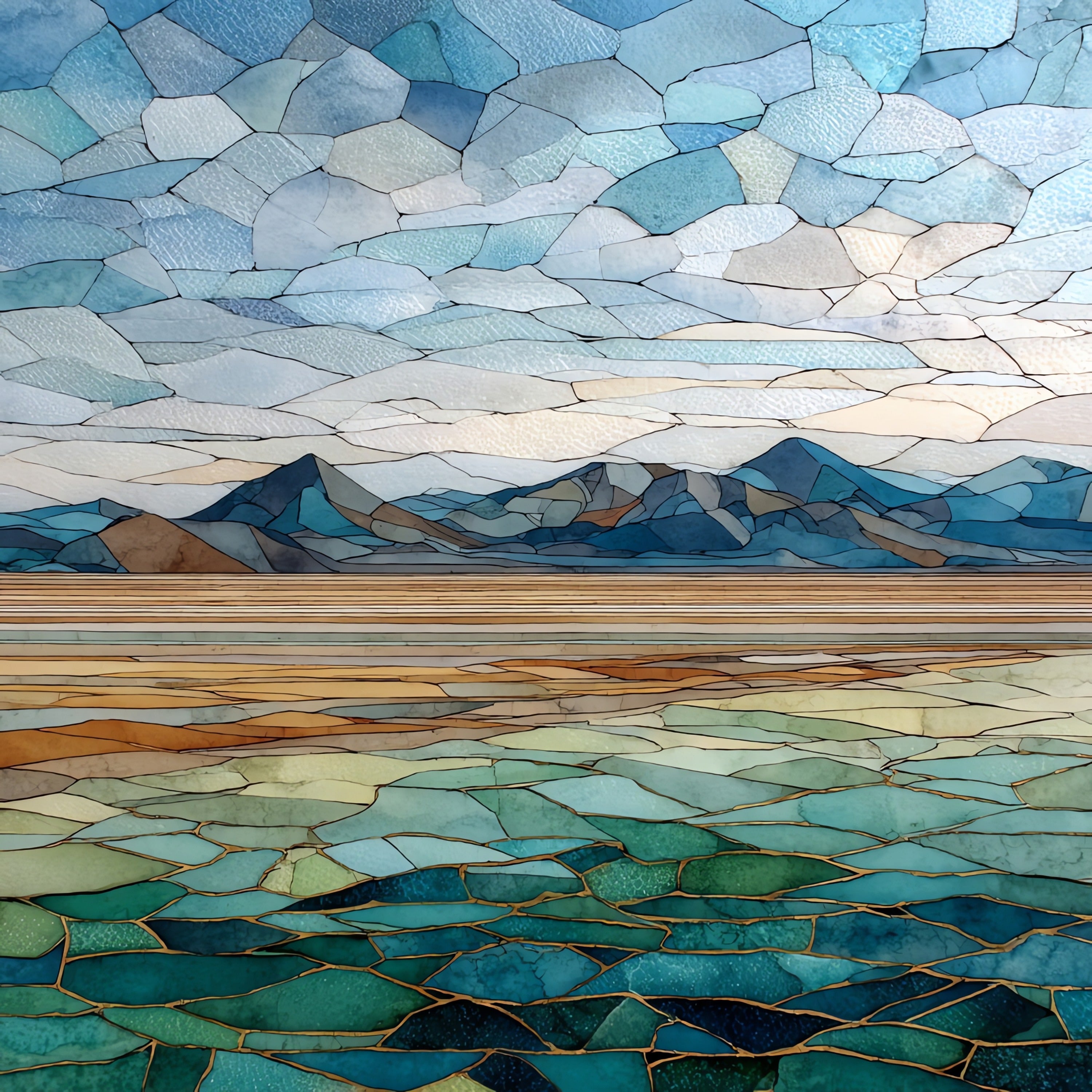 the Black Rock Playa — ceramic art tile