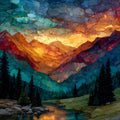 the Continental Divide in — ceramic art tile