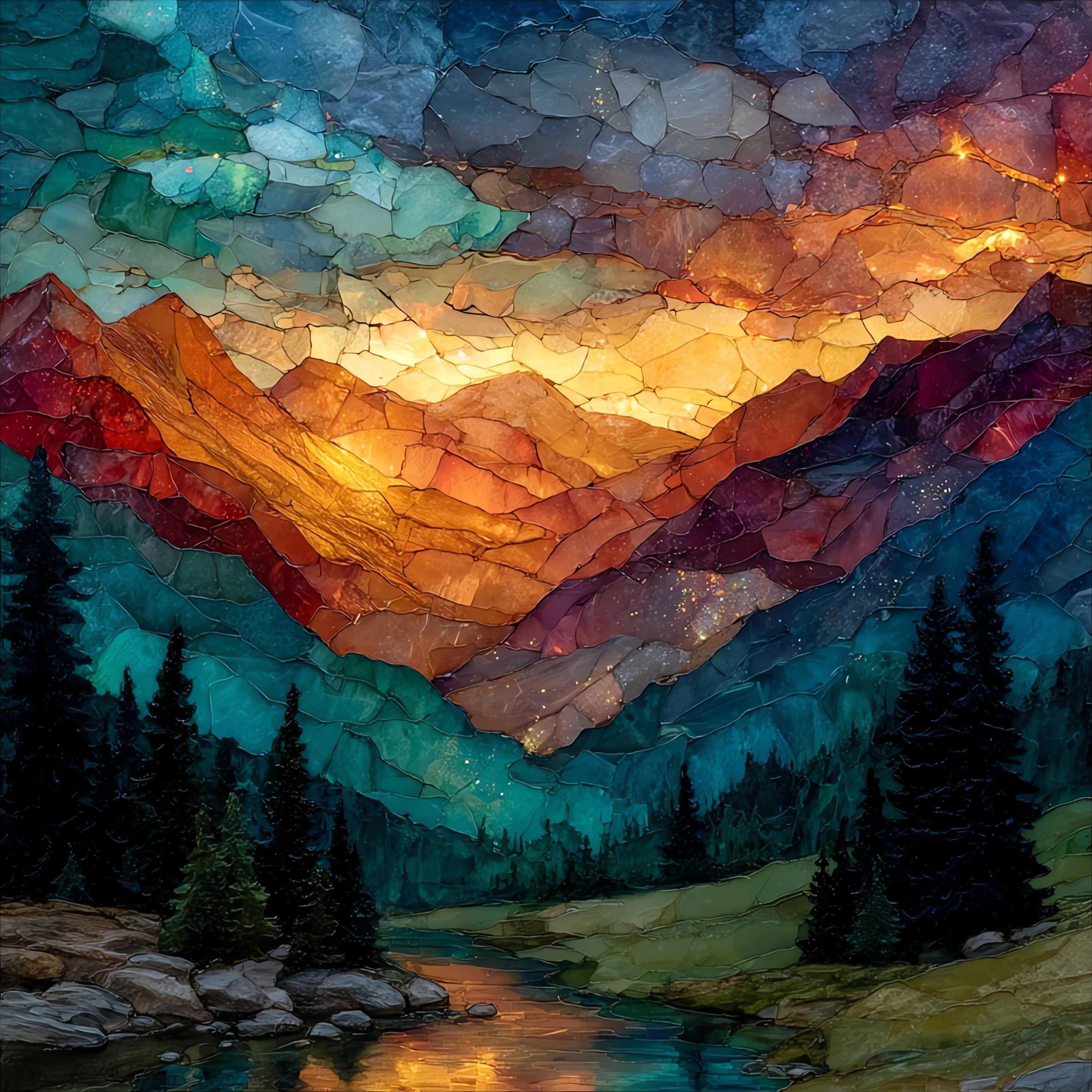 the Continental Divide in — ceramic art tile