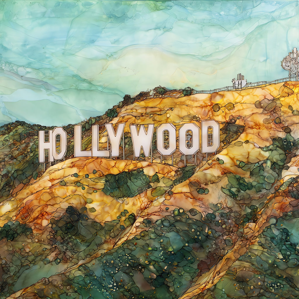 Hollywood Sign — ceramic art tile