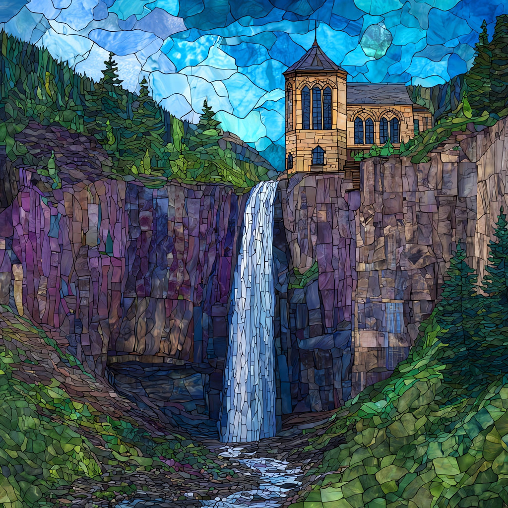 Bridal Veil Falls Telluride San Juans — ceramic art tile