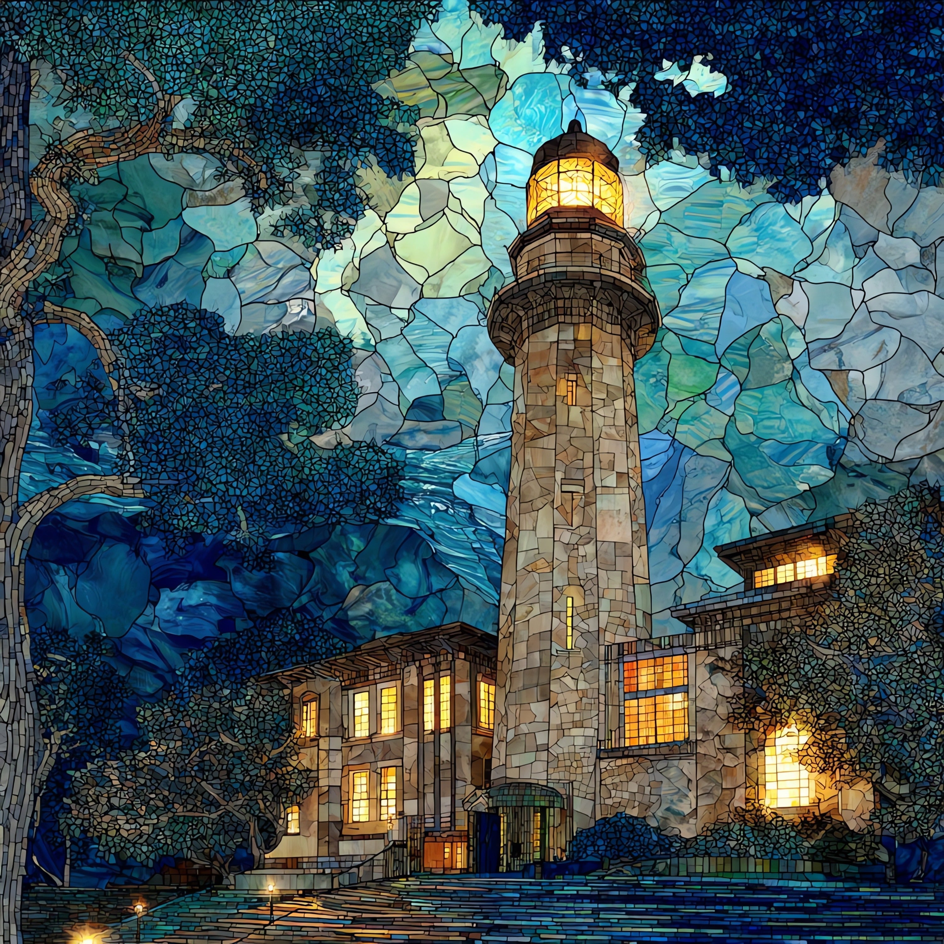 the Edison Tower — ceramic art tile