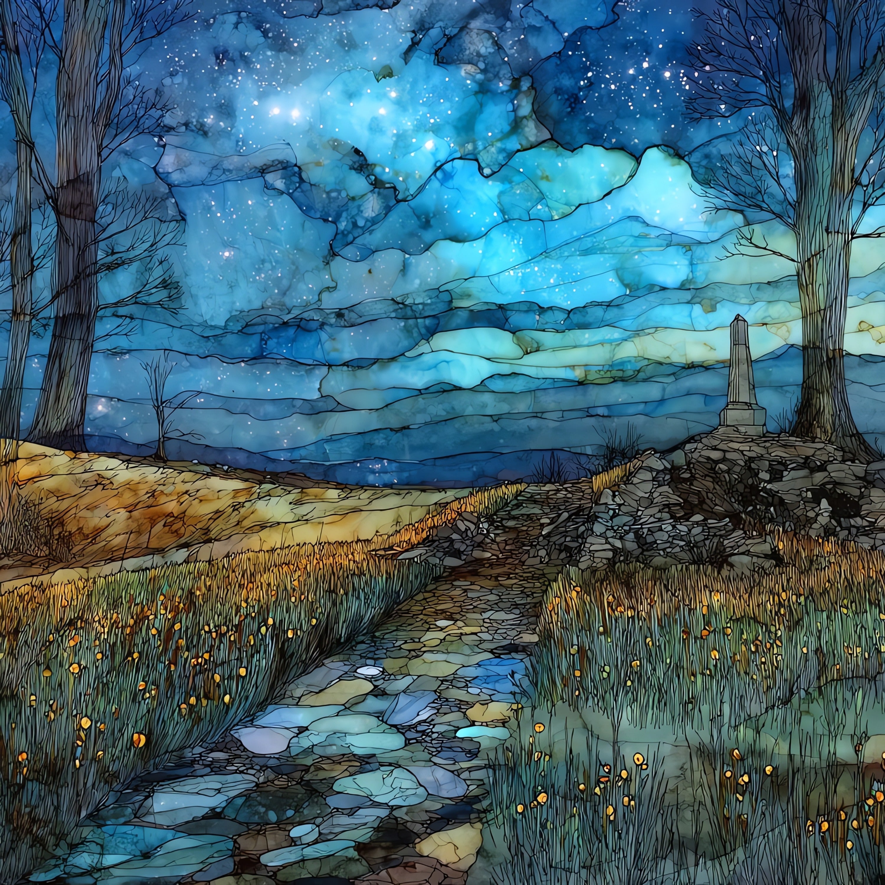 Chancellorsville Battlefield — ceramic art tile