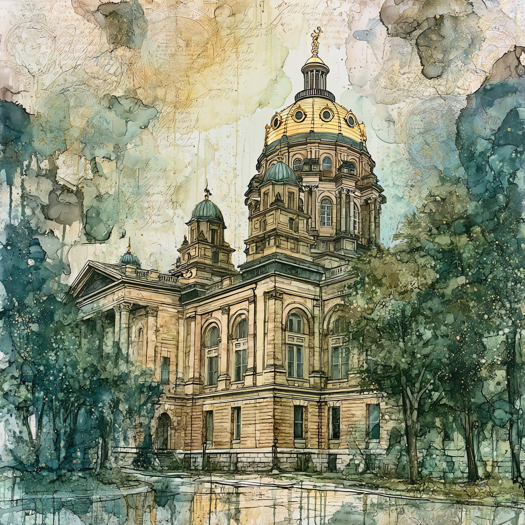 the Iowa State Capitol — ceramic art tile