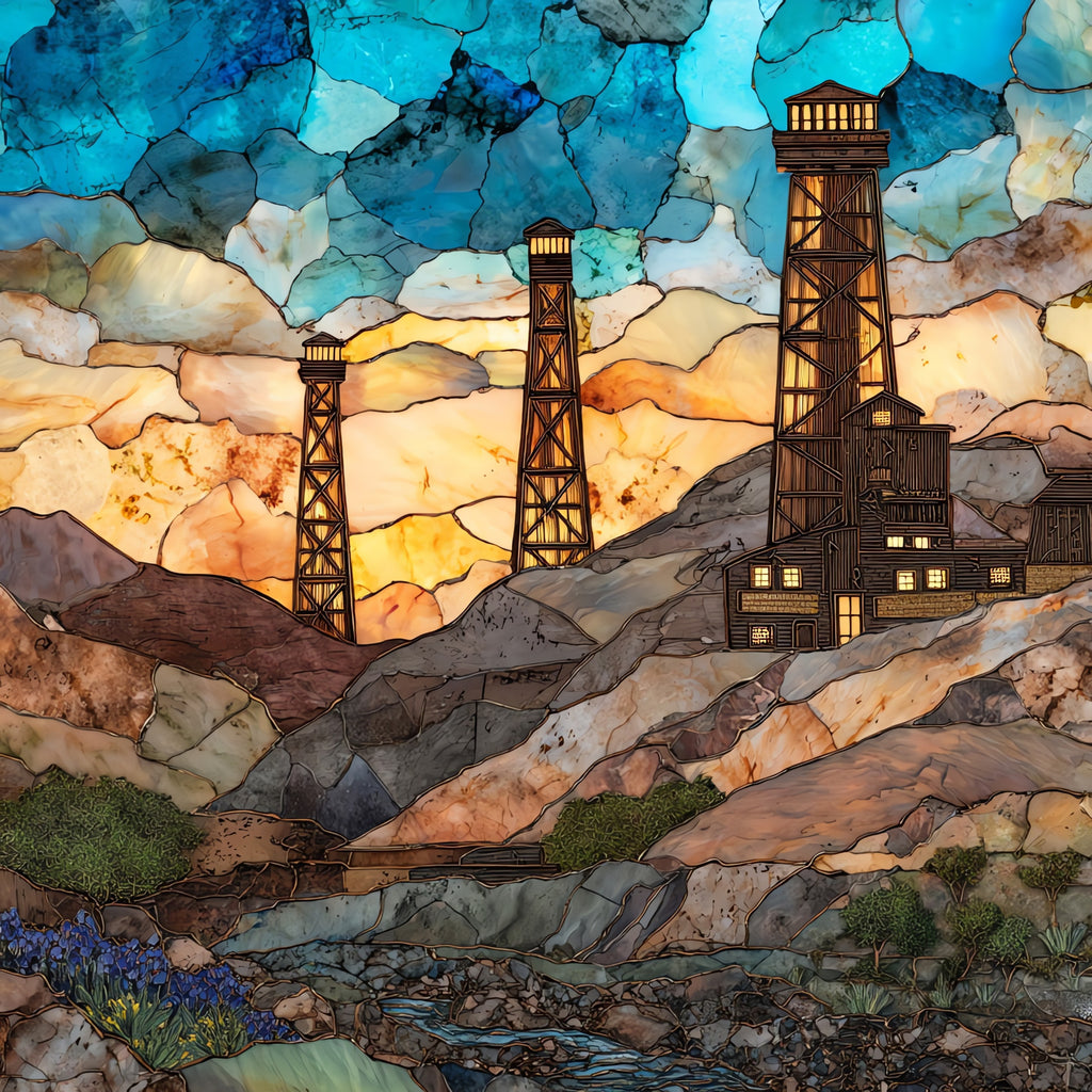 the Granite Mountain Mine Memorial — ceramic art tile