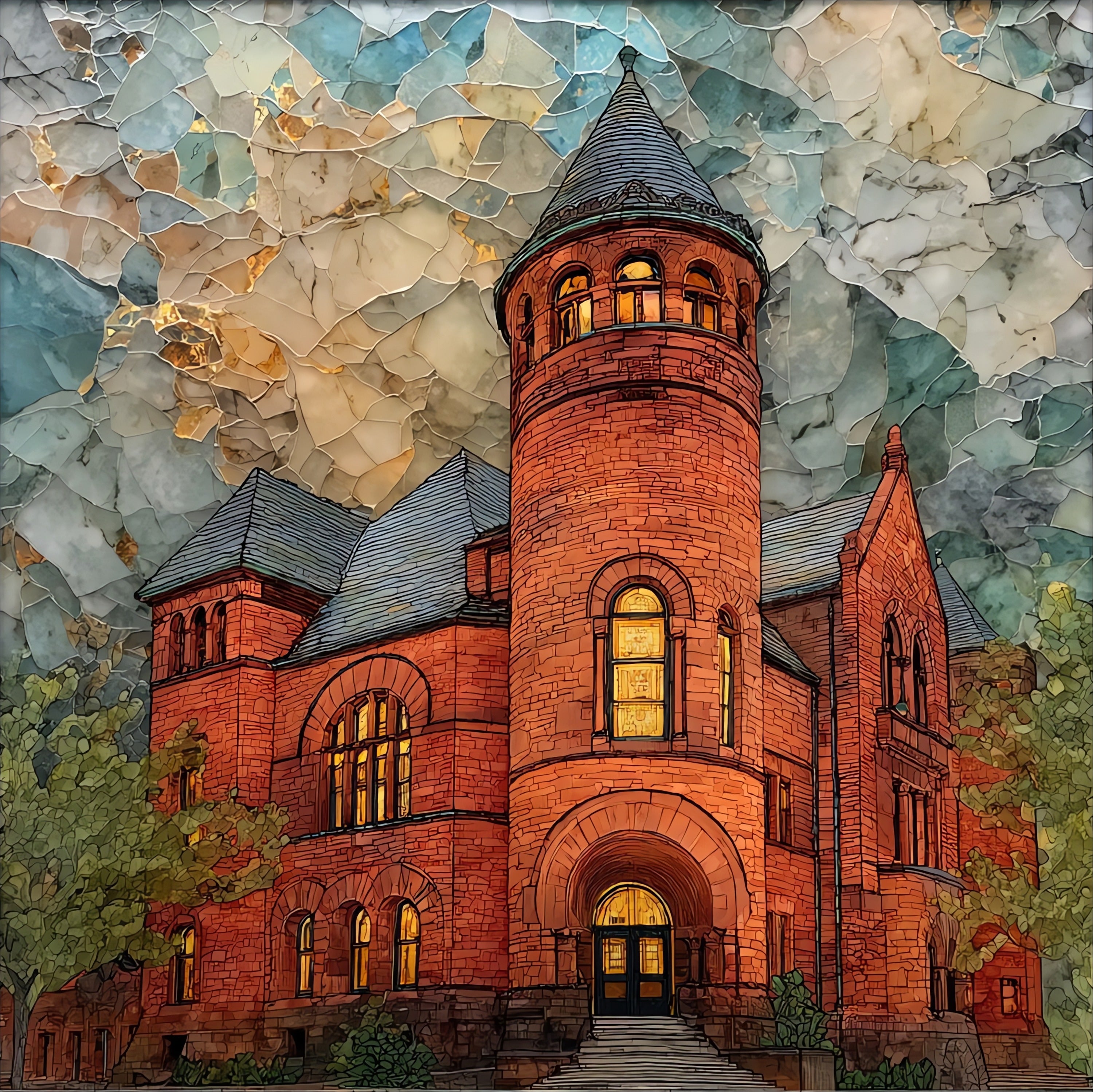 the Fairbanks Museum — ceramic art tile