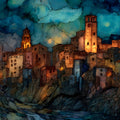 Lorca Castle Old Town — ceramic art tile