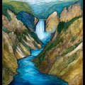 the Upper Falls of the Yellowstone — ceramic art tile