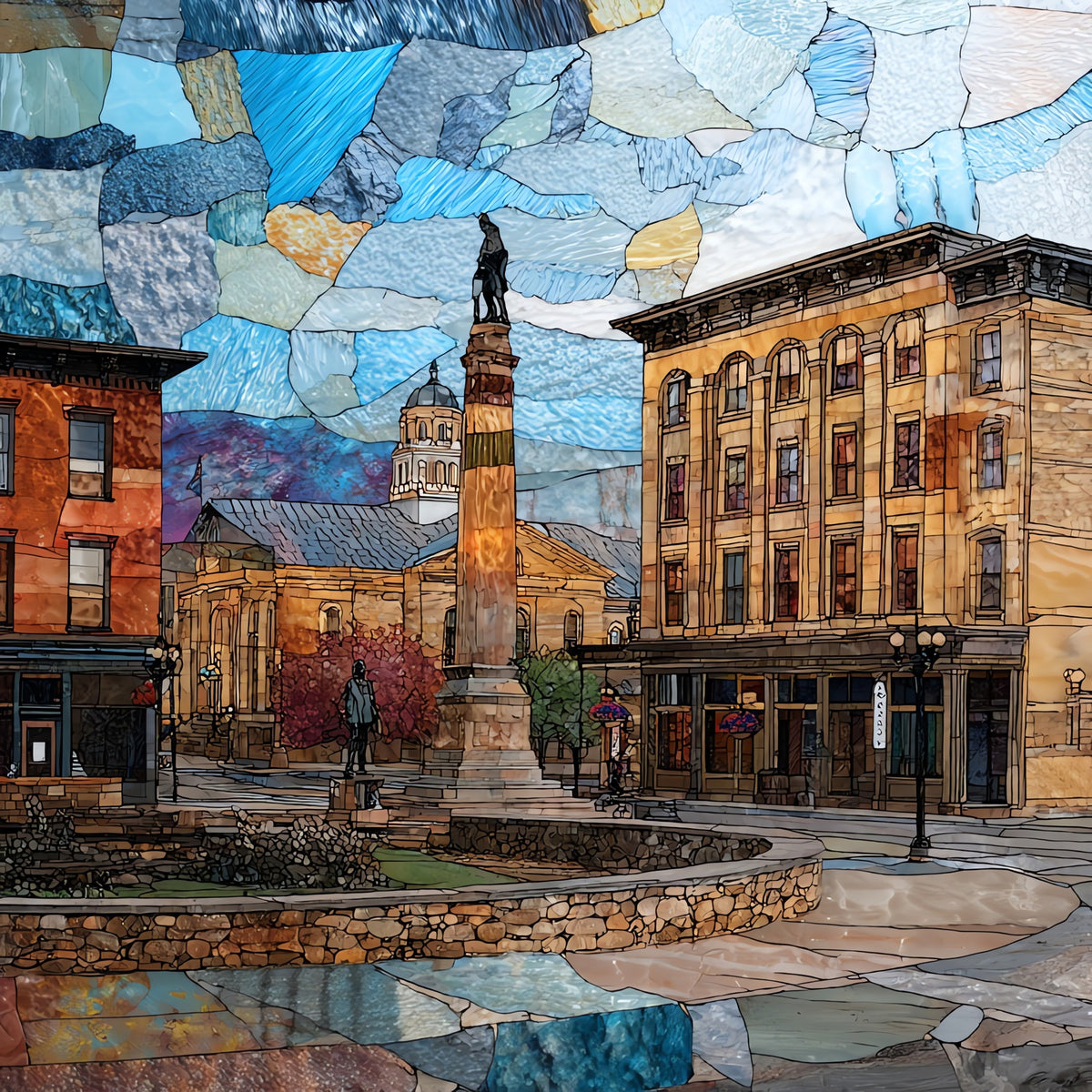 Watertown Public Square in — ceramic art tile