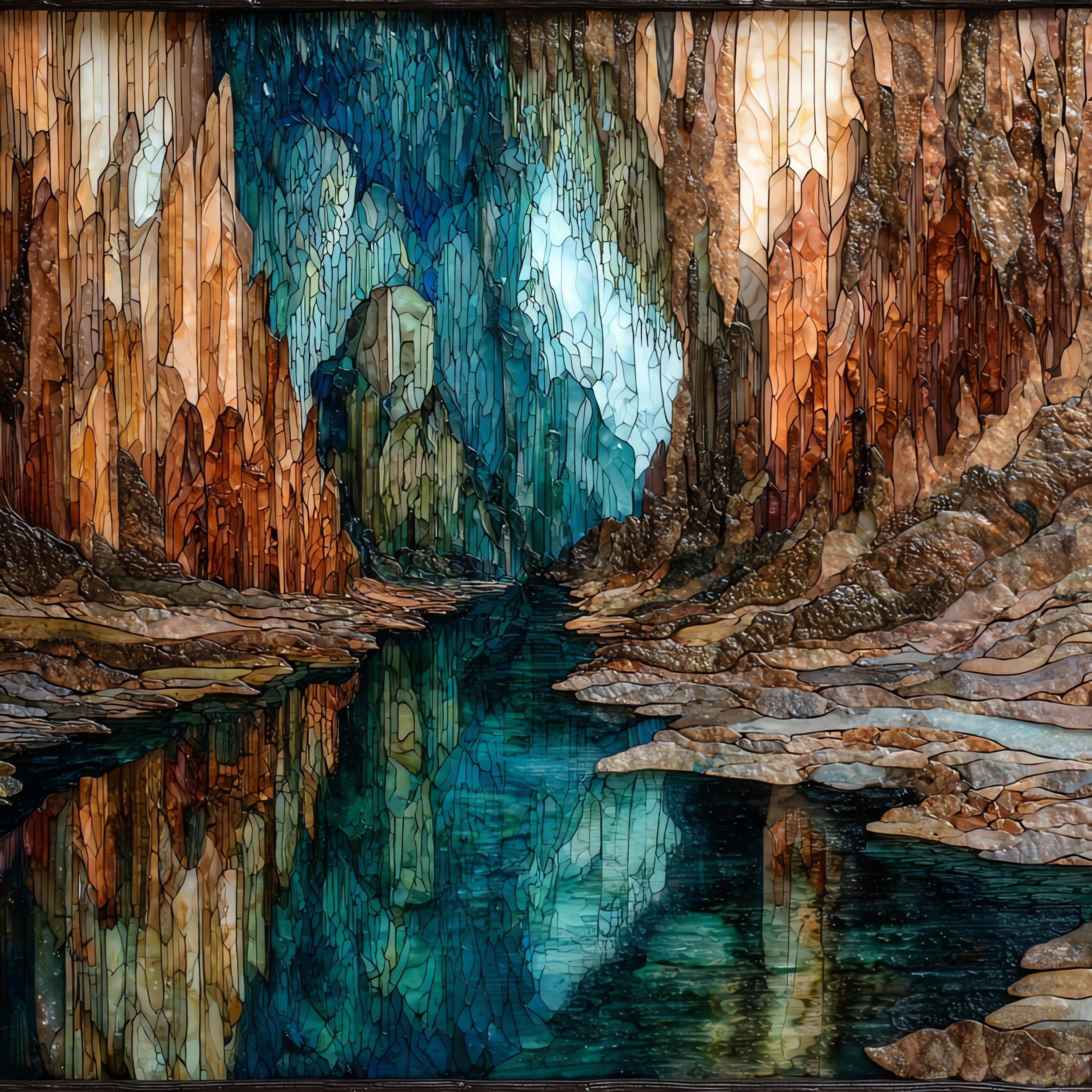 Shenandoah Caverns — ceramic art tile