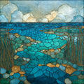 Mar Menor lagoon — ceramic art tile