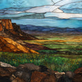the Black Mesa basalt mesa — ceramic art tile