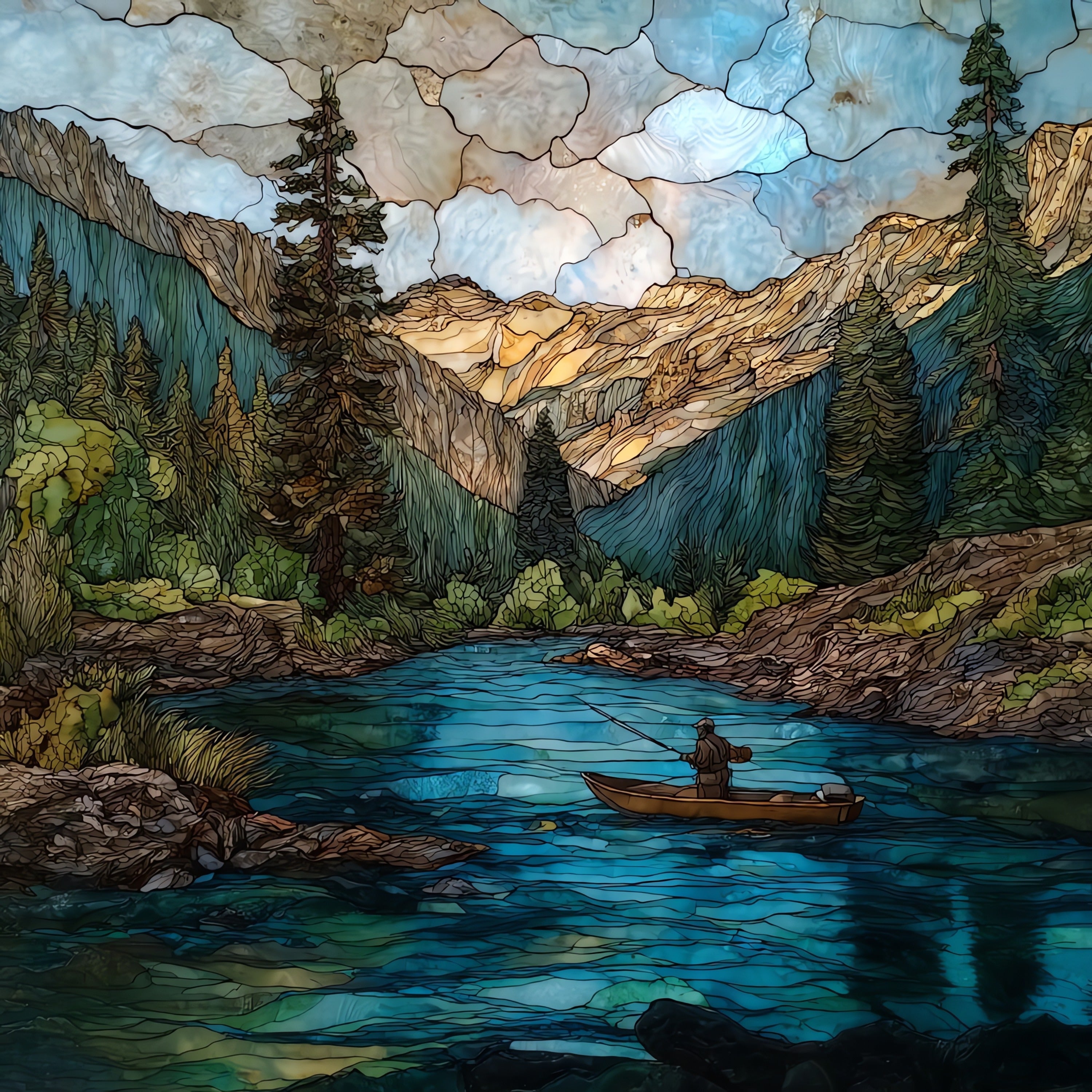 the Big Hole River — ceramic art tile