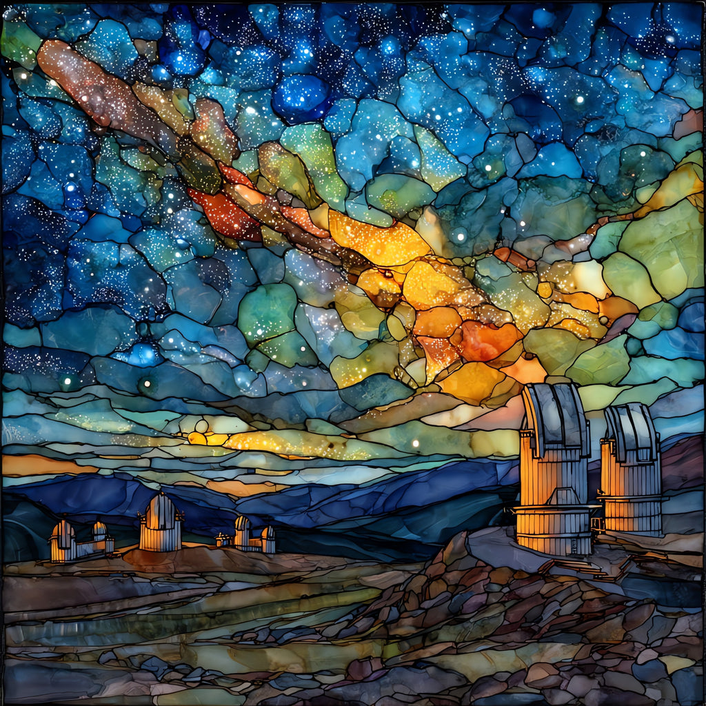 Mount Locke McDonald Observatory ridge — ceramic art tile