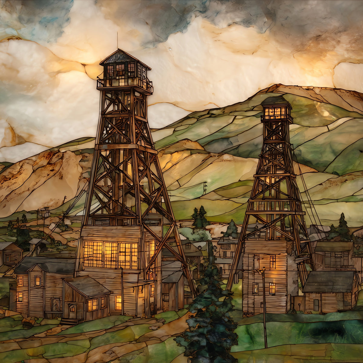 the World Museum of Mining — ceramic art tile