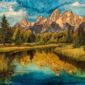 Grand Teton — ceramic art tile