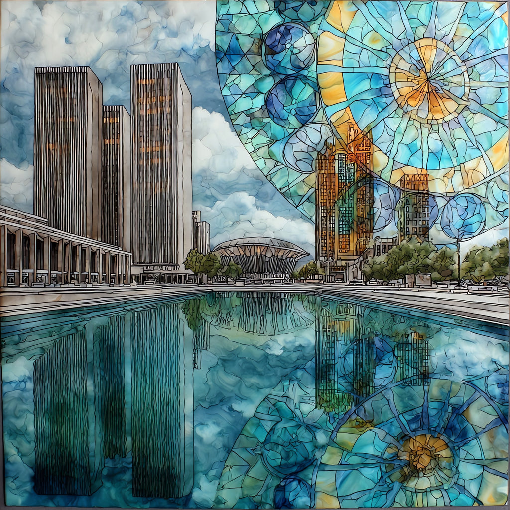 the Empire State Plaza — ceramic art tile