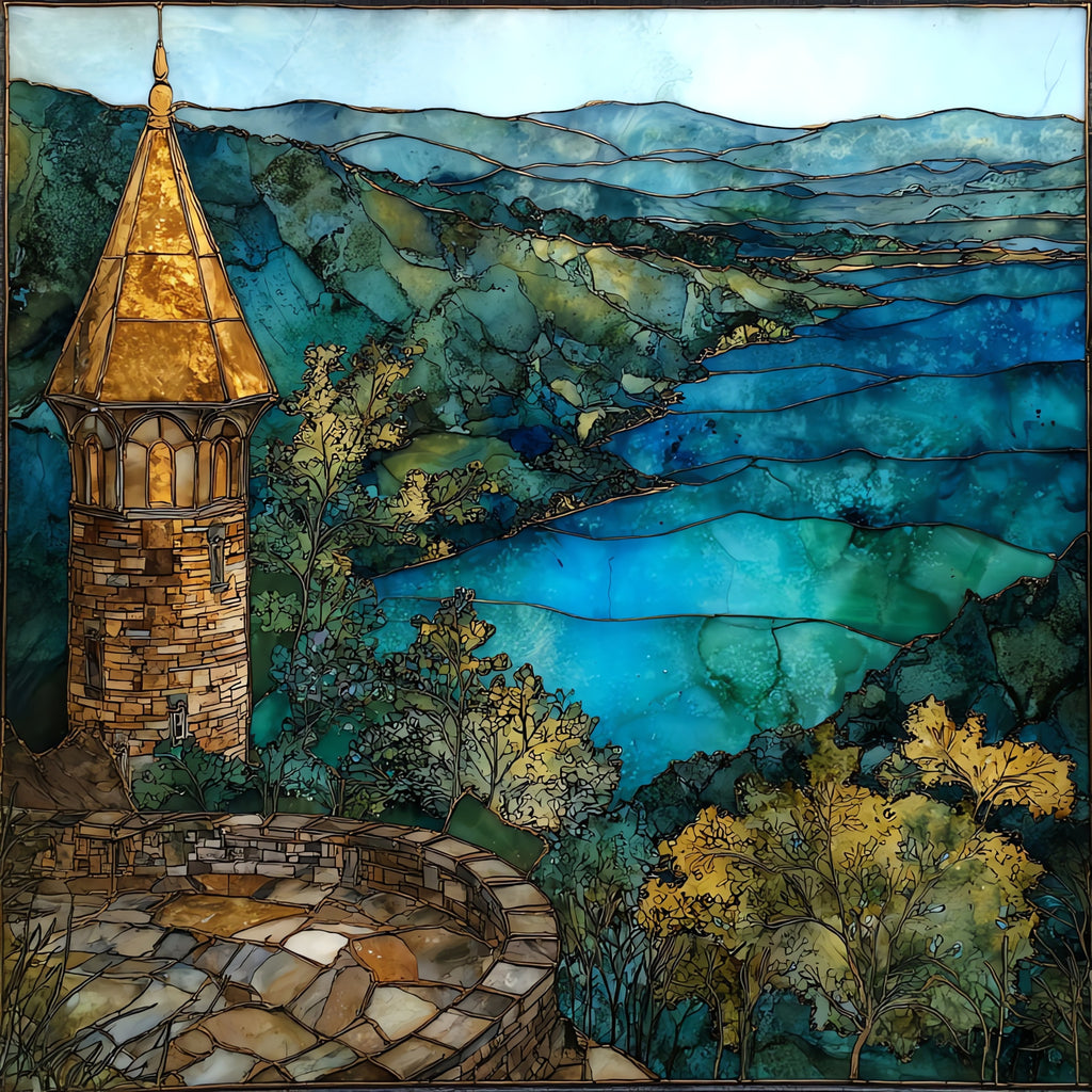 the Catskill Mountain House — ceramic art tile
