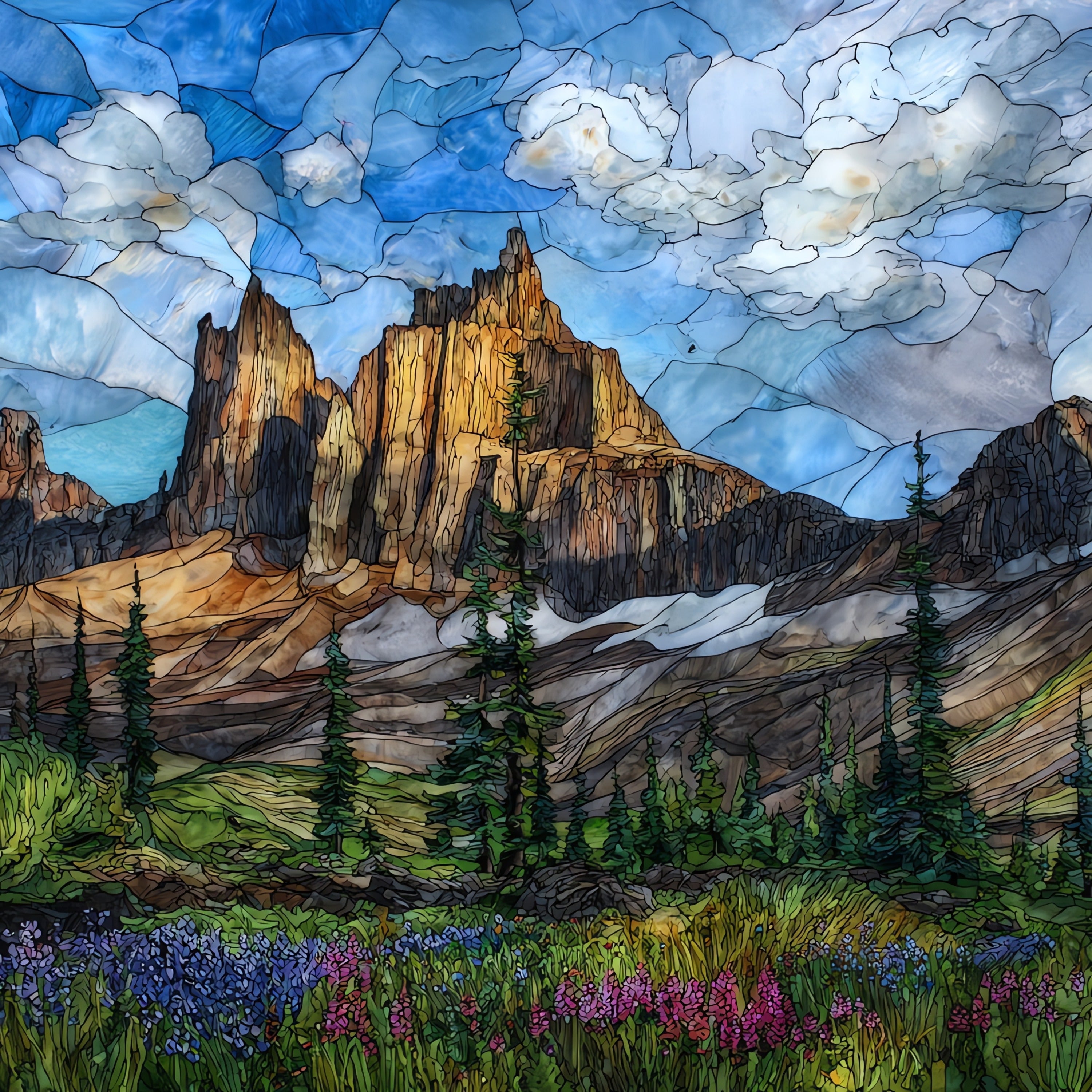 Broken Top — ceramic art tile