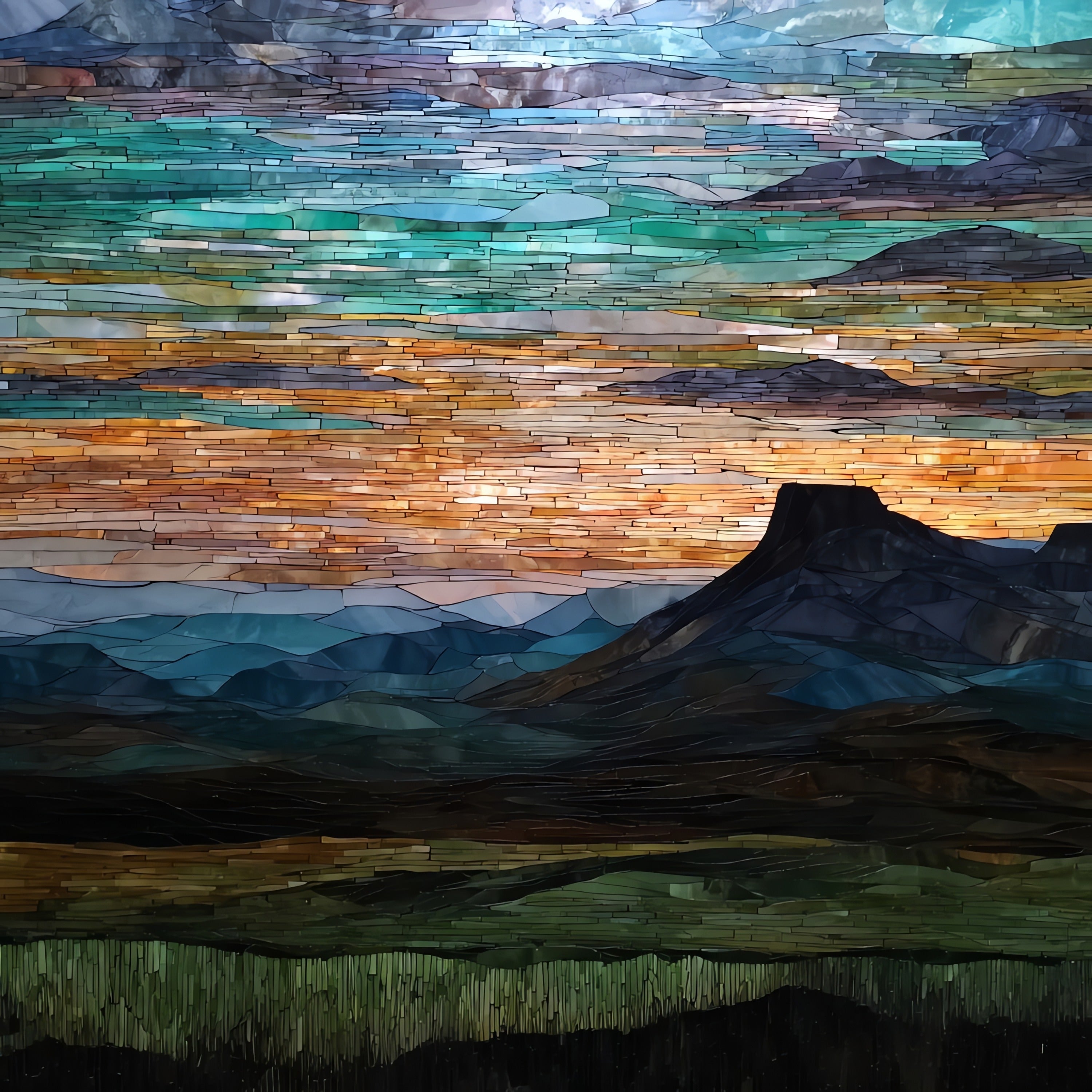the Black Mesa summit — ceramic art tile