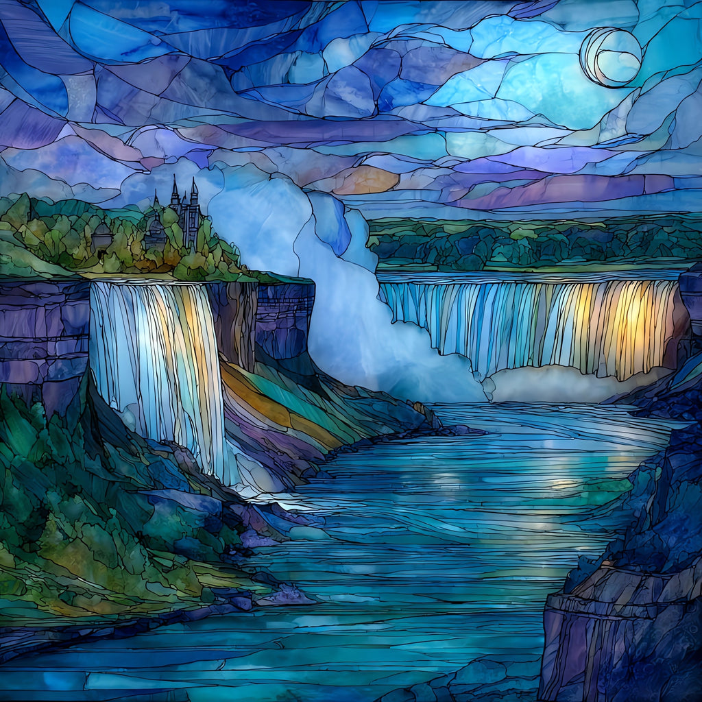 the American Falls and Bridal Veil — ceramic art tile