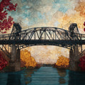 the Coleman Bridge crossing the York — ceramic art tile