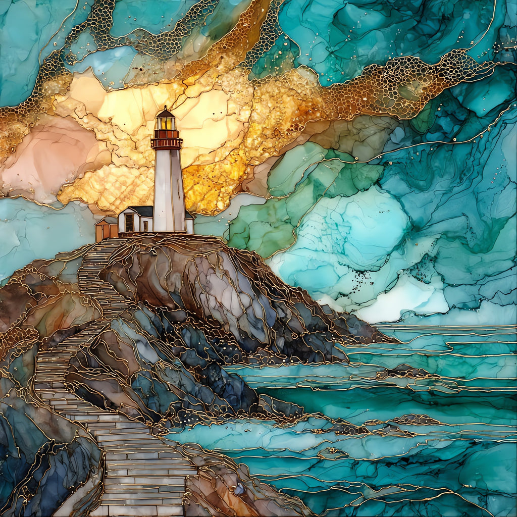 Battery Point Lighthouse — ceramic art tile