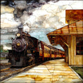 the Casey Jones Railroad — ceramic art tile